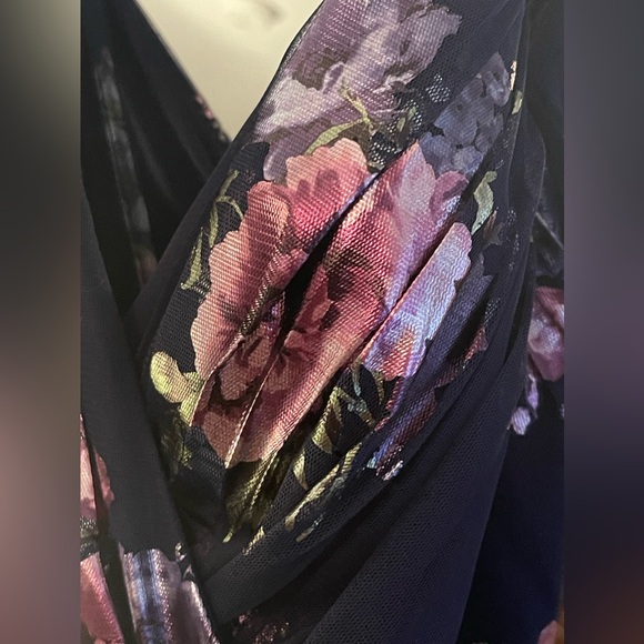 CITY STUDIO Womens Navy Mesh Crisscross
Strappy Back Formal Dress, Sz 3/4 NWT - Picture 5 of 12